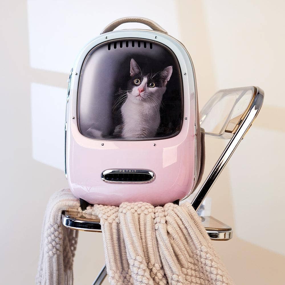 Petpuro - Wholesale Pet Carrier - Cat - PETKIT Breezy 2 Backpack Carrier with Inbuilt Fan & Light – Gradient Blue Pink1