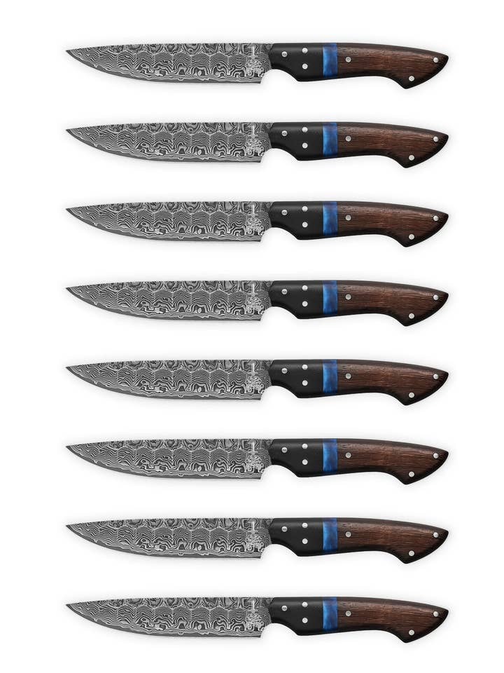 The Dahlia | 8-Piece Steak Set for wholesale by Folded Steel