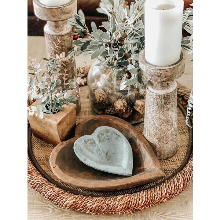 Rustic Farm - Wholesale Decorative Plate/Dish/Bowl - Large Heart Bowl, Handmade 7.131