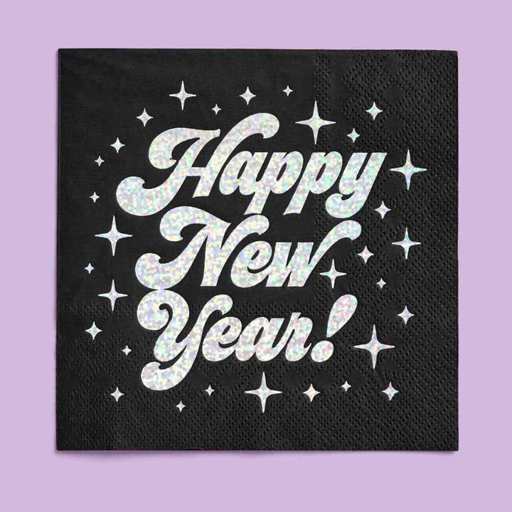 xo, Fetti - Wholesale Disposable Napkin - Happy New Year! Napkins - 50 foil napkins