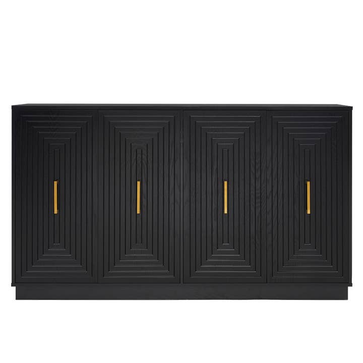 Heynemo - Wholesale Cabinet - 60'' Large Buffet Cabinet with Storage, Fluted Sideboard wit