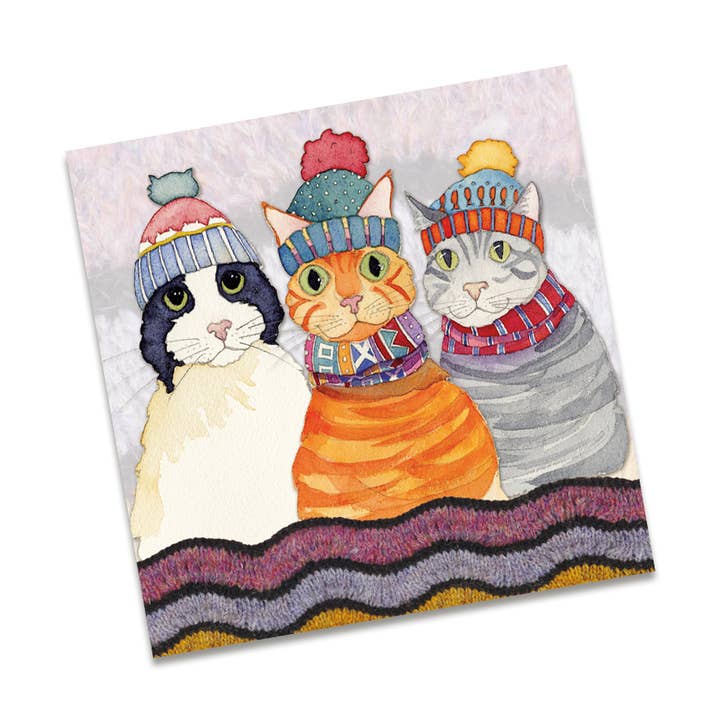 Katzen in Hüten Magnet für den Großhandel von Emma Ball Ltd