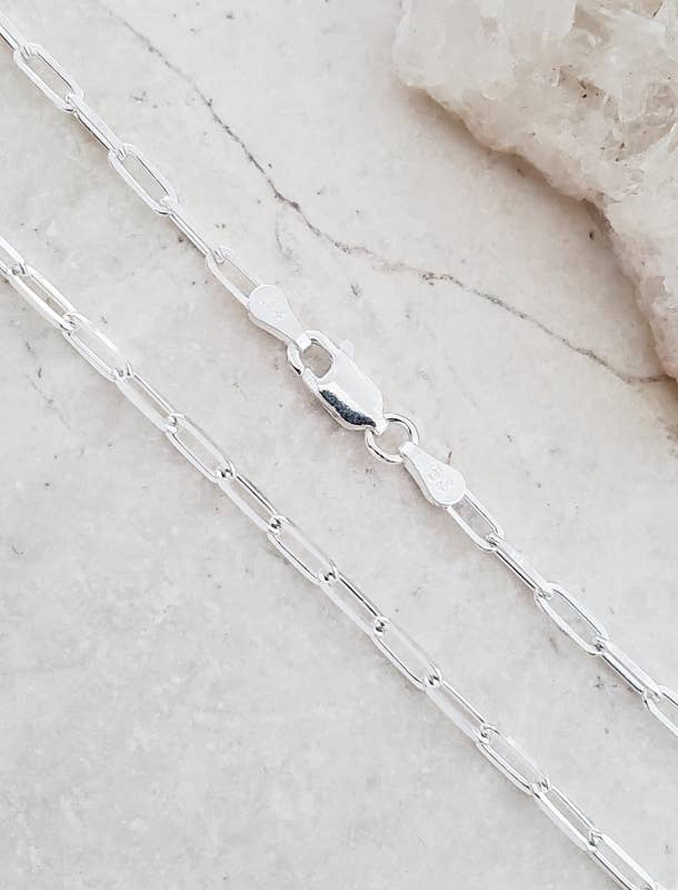 Sosie Designs - Wholesale Link & Chain Necklace - Sterling Silver Paper Clip Chain Necklace4