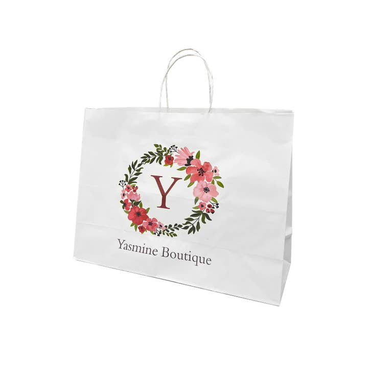 Kis Paper - Wholesale Gift Bag - Custom Print Vogue 16x6x12 inches White Paper Bags