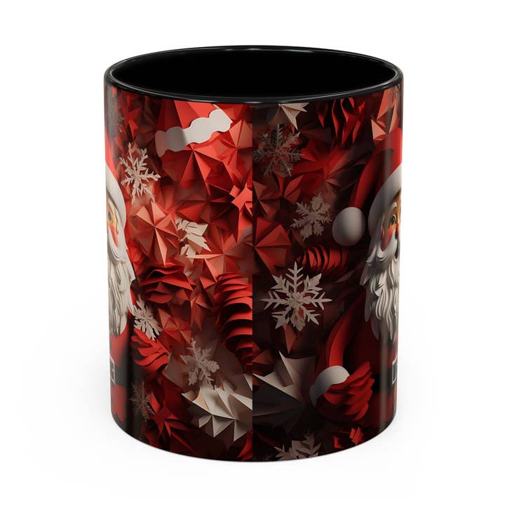 Weihnachtsmann-Tasse | Weihnachtsmann-Kaffeetasse, rote Schneeflocke, festliche Keramik für den Großhandel von Le Paperie Co