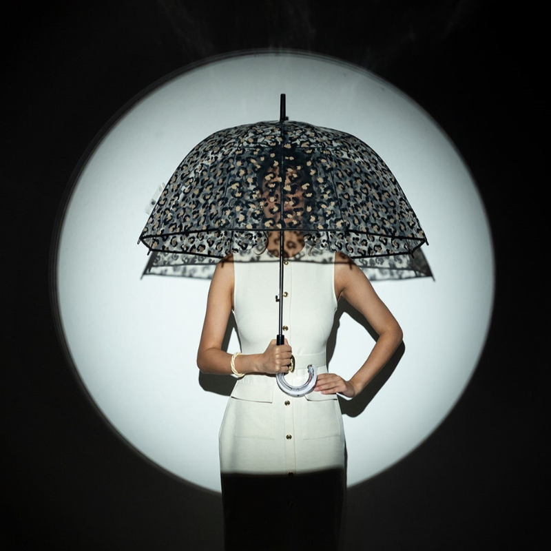 SMATI - Wholesale Umbrella - Women's - Transparent dome umbrella with leopard print - NEW 20253