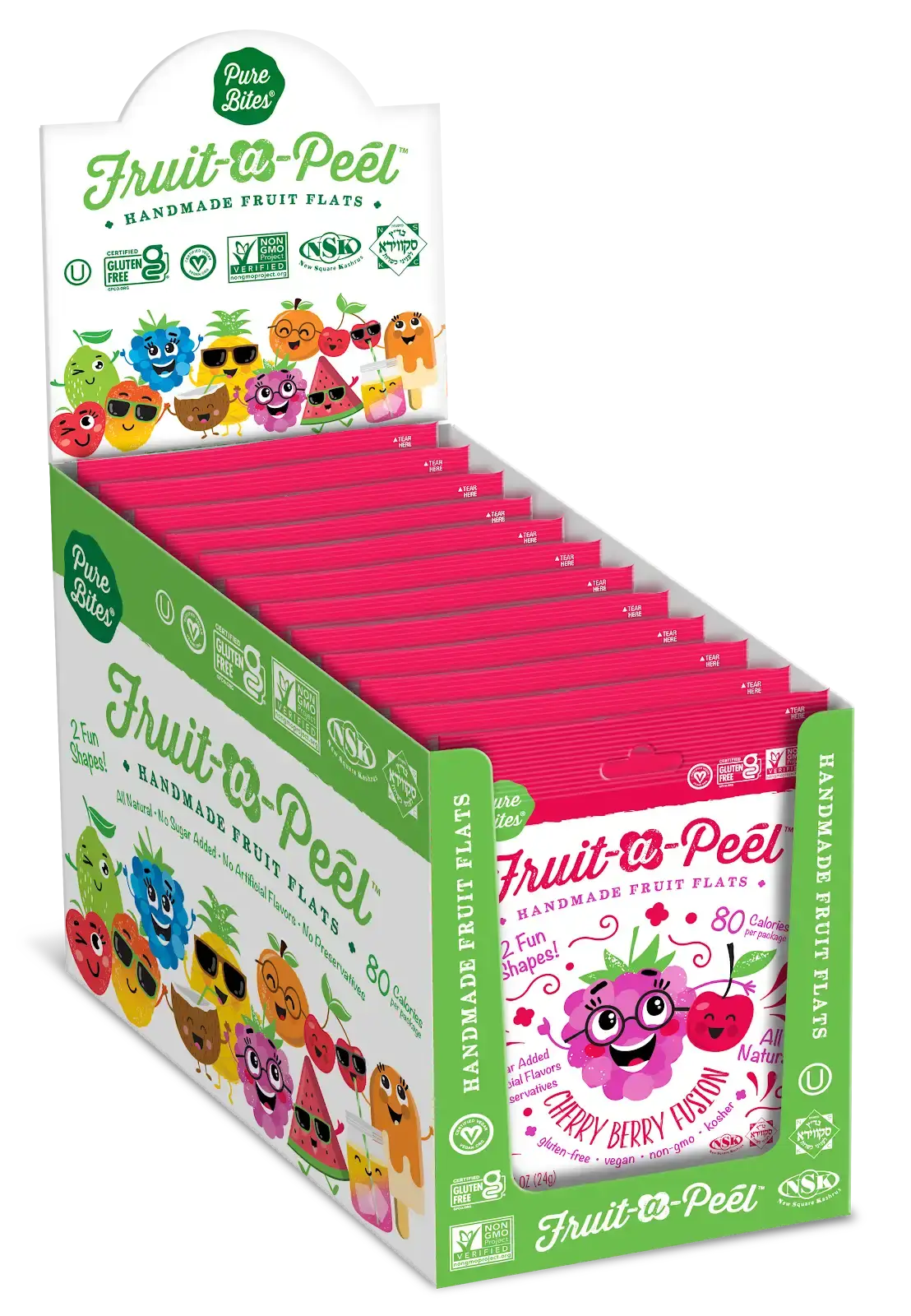 Fruit-a-Peel - Wholesale Fruit Snacks - Fruit-a-Peel Cherry Berry Fusion Fruit Flats1