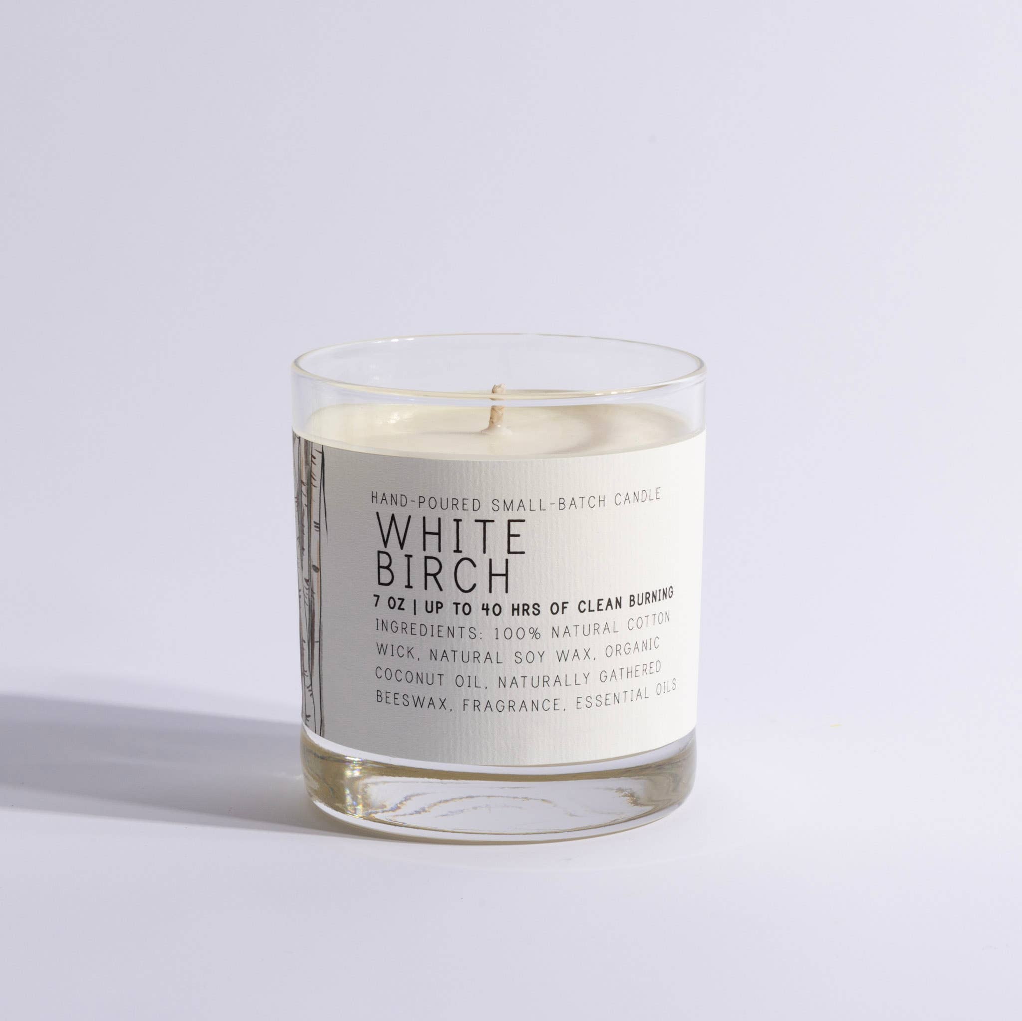Just Bee - Wholesale Jar/Filled Candle - White Birch - Medium Glass - Just Bee Candle1