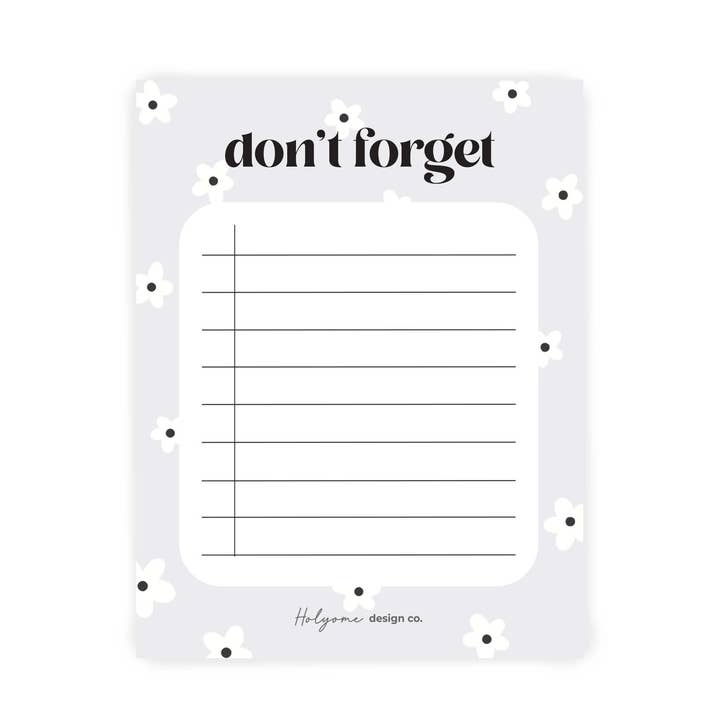 Floral To-Do Notepad for wholesale by Holyome Design Co.