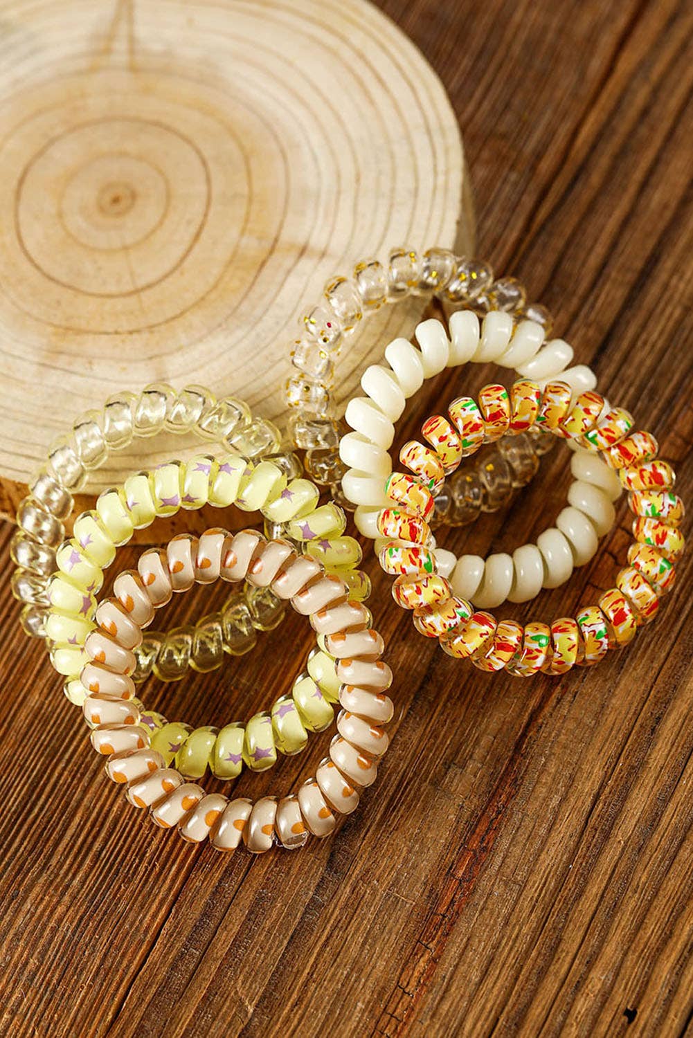 1 the Woman - Wholesale Hair Tie - Cute Gradient Starry Dotty Coil Wire Hair Tie Set11