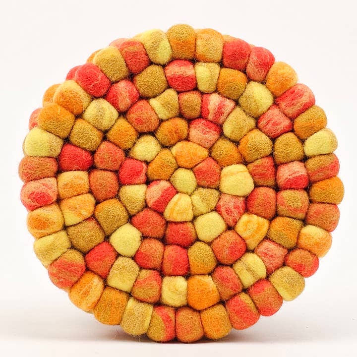 YellOrange Tie Dye Trivet, värmebeständig hållbar filt för wholesale av Feltiful