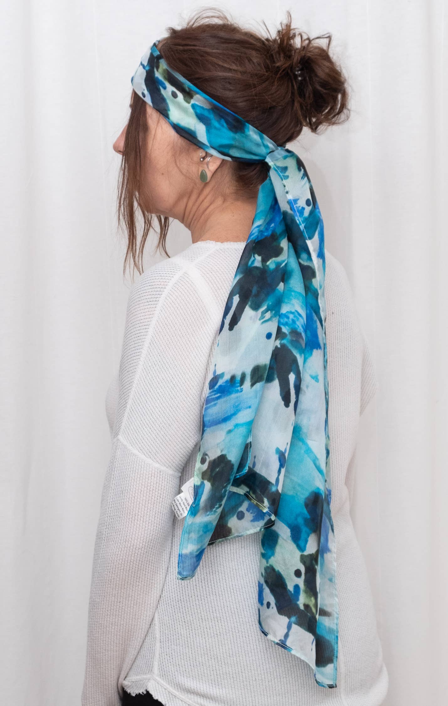 Elizabeth Gillett - Wholesale Scarf - Women's - Painted Abstract Silk Scarf4