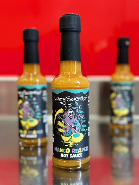 Lazy Scientist Sauces – wholesale Hot sauce – Award Winning Mango Reaper Hot Sauce1