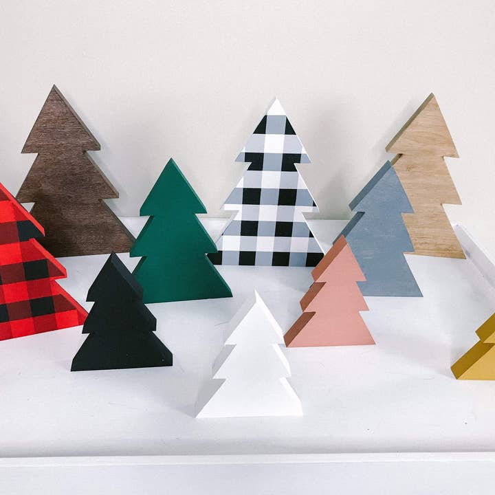 Christmas Tree Shelf Sitters for wholesale by The Nest Designs