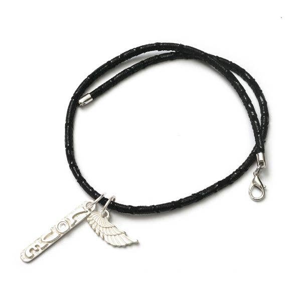 Collana intercambiabile Black Ibiza 44 con ciondolo amore silvershiny per la vendita all'ingrosso da parte di SchauTime