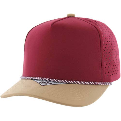 Zion Brand - Wholesale Baseball Cap - Unisex - BLANK 5 PANEL ROPE LASER CUT SNAPBACK BALL CAP5