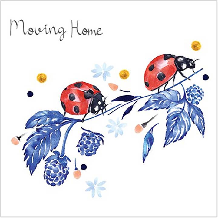 Carte de vœux Coccinelles en mouvement pour la vente par Natural Partners Limited