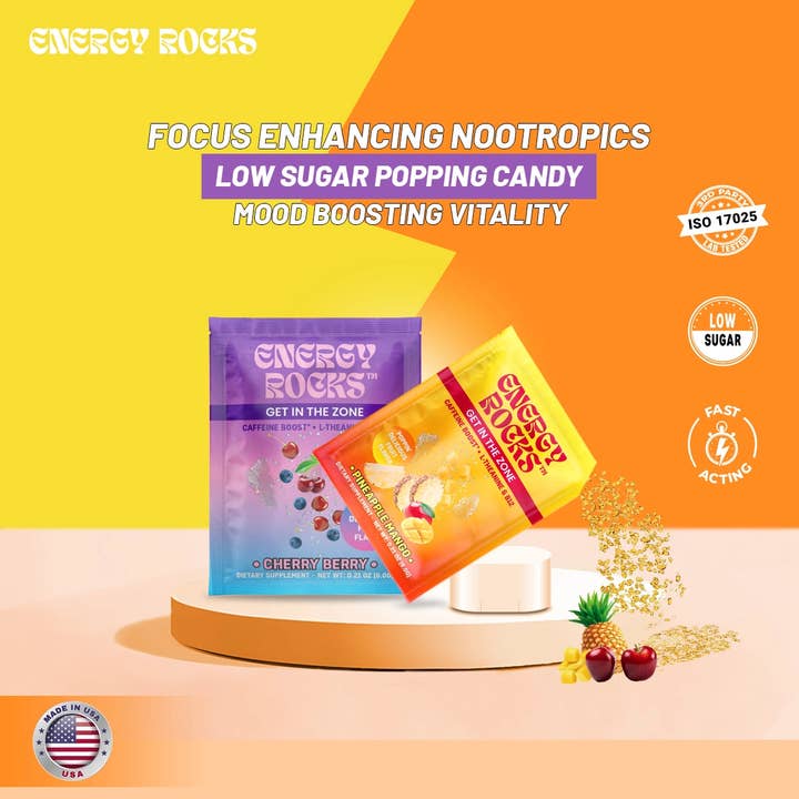 Energy Rocks - Wholesale Hard Candy - Energy Rocks™ 40 pc Mixed Flavor Display Box1