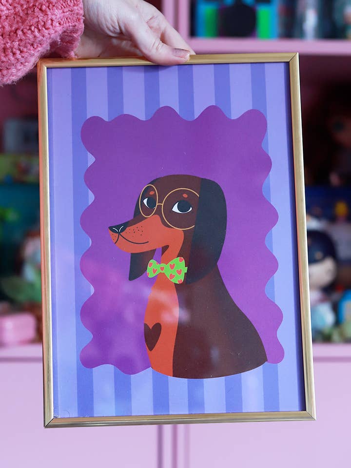 Dachshund poster for wholesale by Poulette Magique