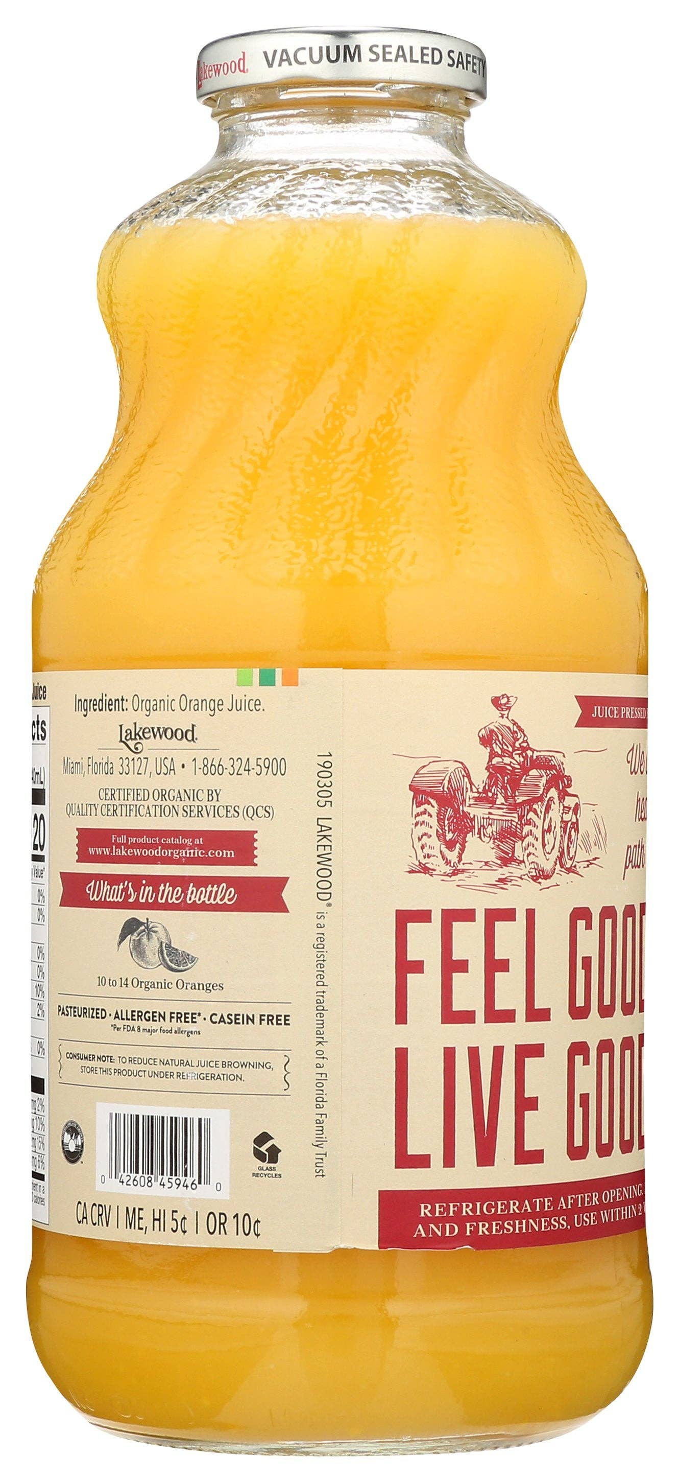 Everyday Supply Co - Wholesale Fruit Juice - LAKEWOOD JUICE ORANGE ORG - Case of 61