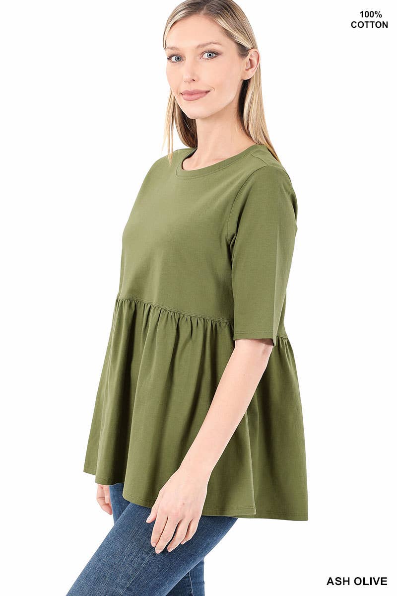 42POPS - Vendita all'ingrosso Tunica - Donna - ",,..._ Tunica in Cotone con Arricciatura a Vita Impero14