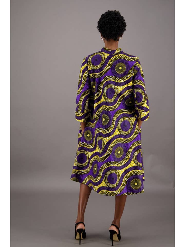 Mandarin Collar Button Down Dress AD-25042-256 for wholesale on Faire3