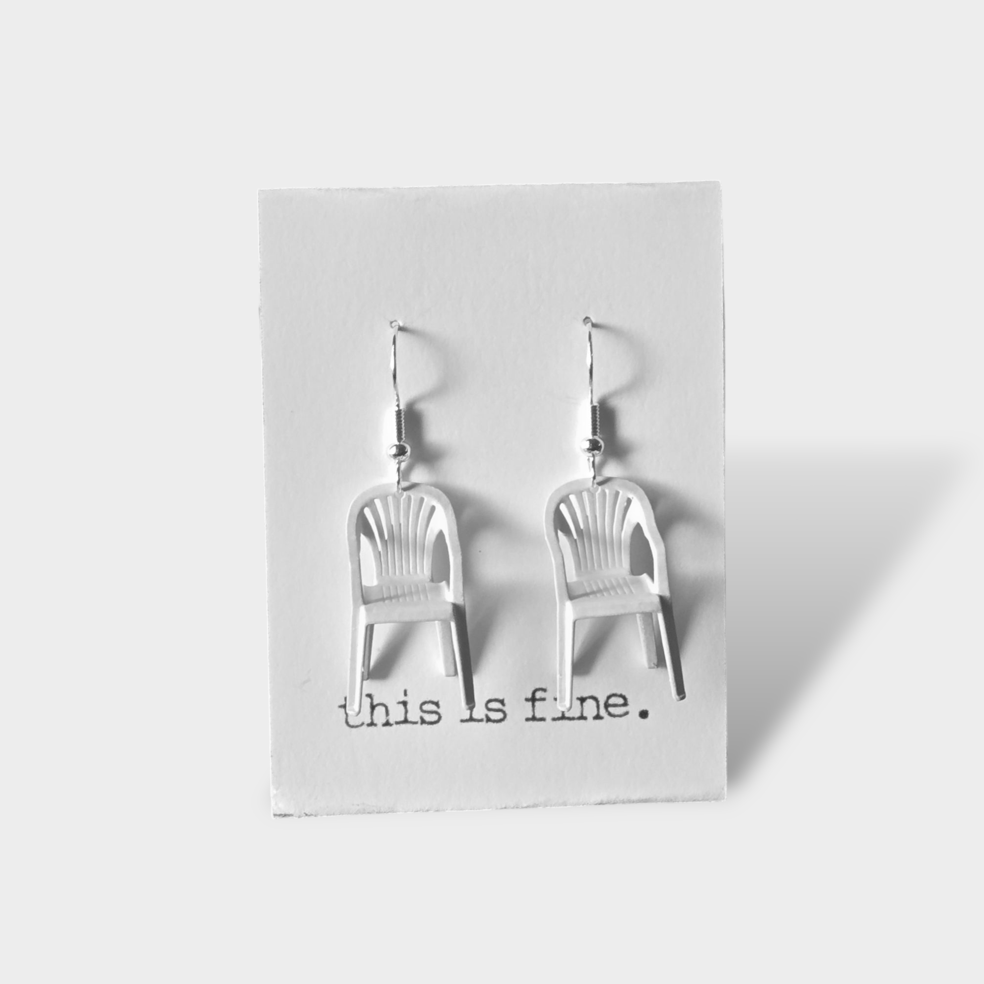 this is fine - Wholesale Dangle Earrings - 🪑 Sit Happens1