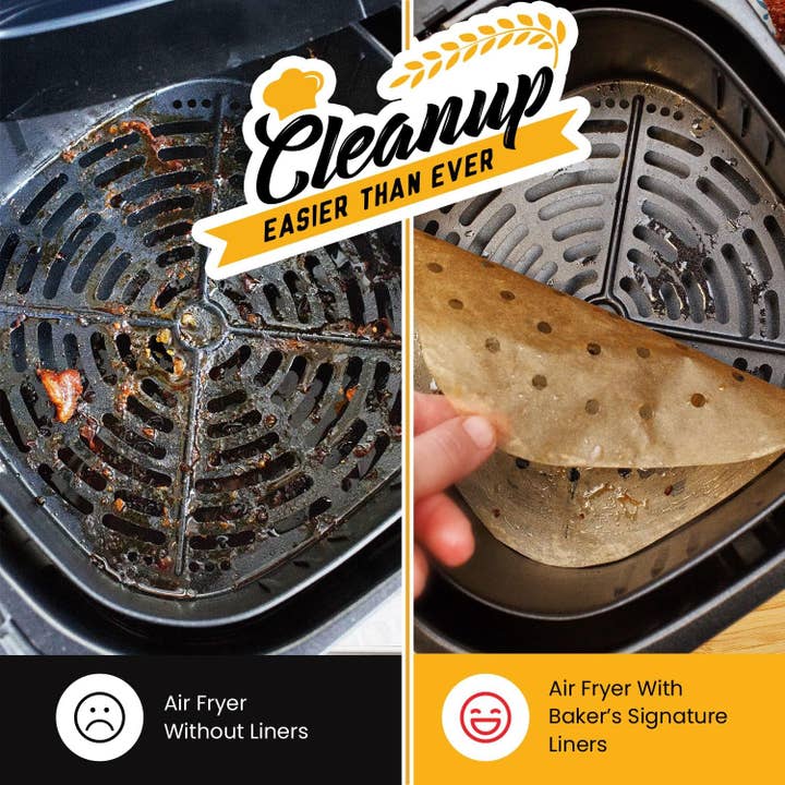 Baker's Signature - Wholesale Baking Sheet/Mat - Bamboo Steamer Liner, 8.5" Air Fryer Parchment Paper Liners Sheets – 220pcs Unbleached Bamboo Steamer Basket Liners – Easy Cleanup, Will Not Burn or Curl, Non-Toxic & Volume Pack by Baker’s Signature3