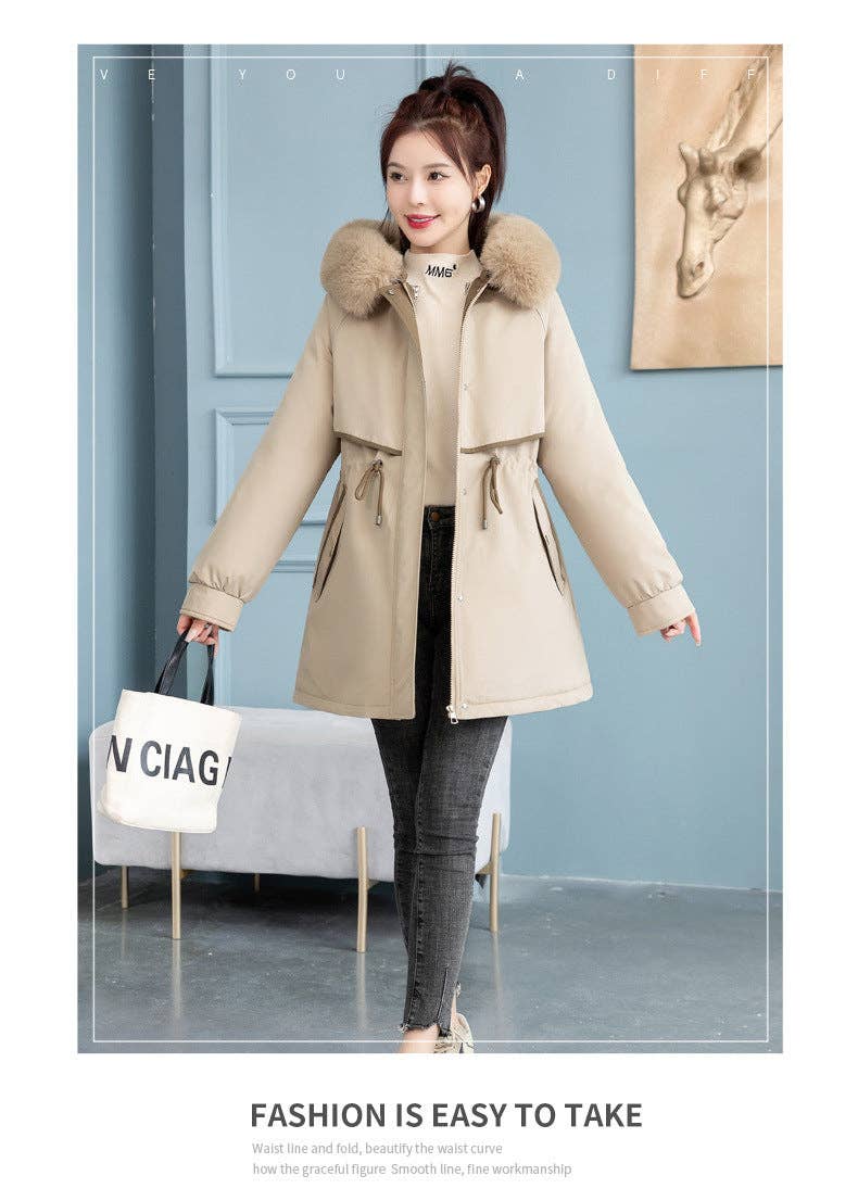 Marayn - Wholesale Parka - Women's - Chic 2025 Detachable Liner MidLength Winter Parka18