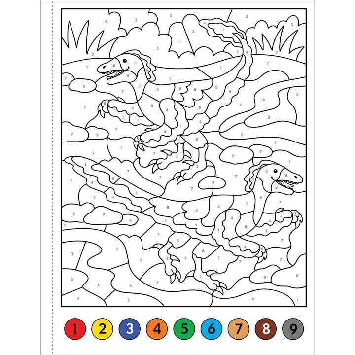 Peter Pauper Press - Wholesale Coloring Book - Kids & Baby - My First Color-by-Number! Dinosaurs