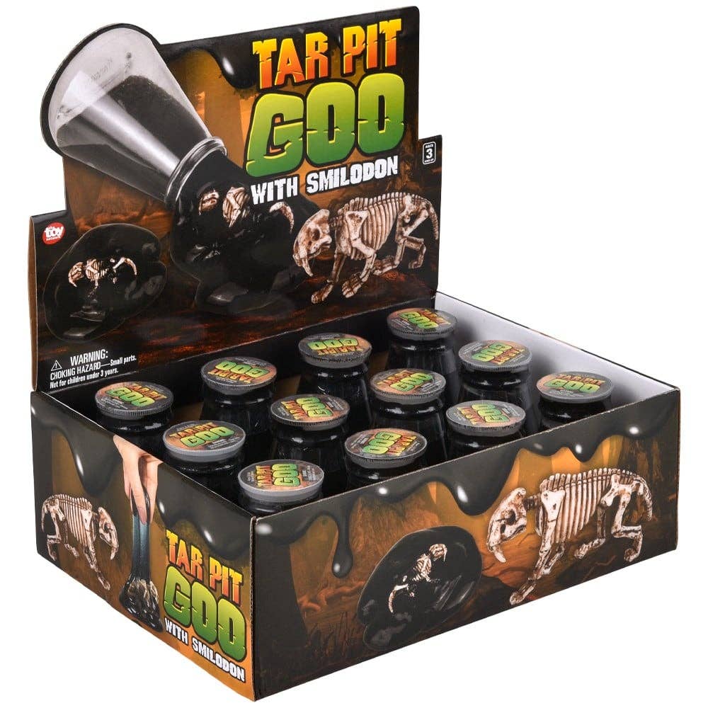 La Luna Bella - Toys – wholesale Putty/slime – Child – 3.25" Tar Pit Goo With Smilodon Fossil 12ct - LLB Toys6