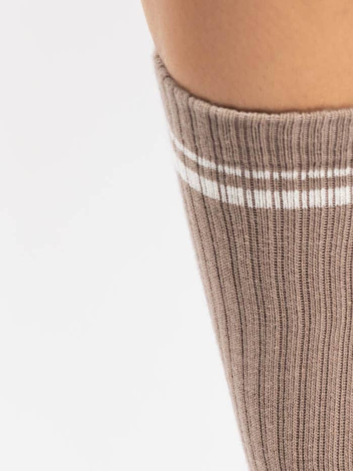 Meias Varsity com Grip para Mulheres – Mistura de Algodão Antiderrapante para Pilates e Barre por atacado de Pointe Studio