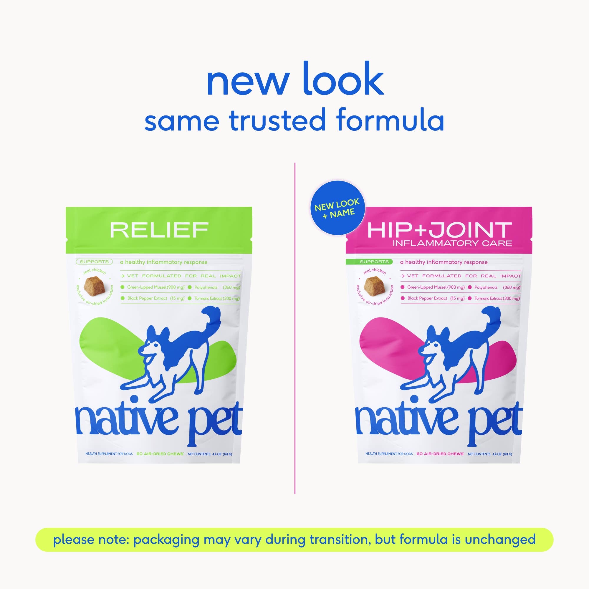 Native Pet - Wholesale Pet Supplement - Dog - Hip+Joint Inflammatory Care Chews, Hip & Joint Supplement1