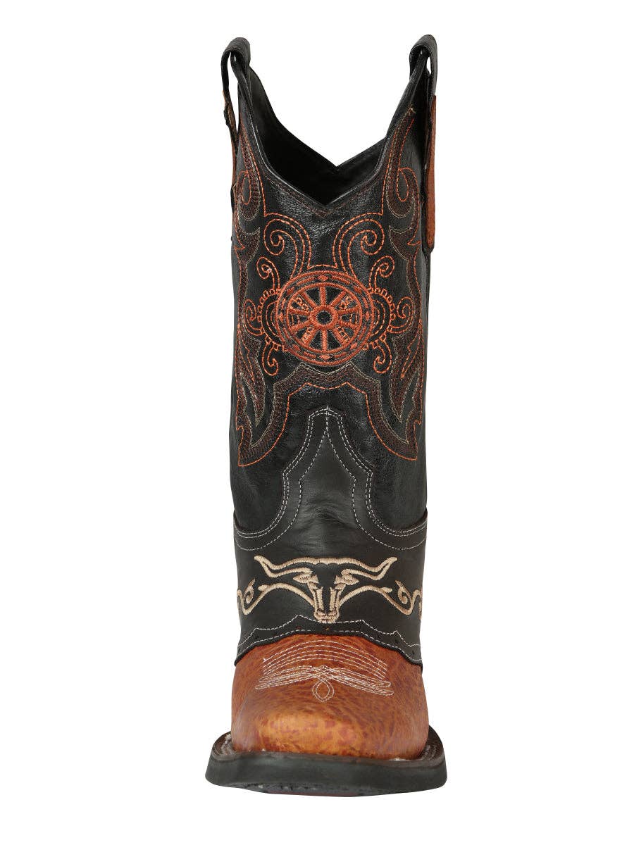El General Western Wear – Großhandel Cowboystiefel – Herren – El General Rodeo-Stiefel – Crazy Wine mit Stickerei 406673