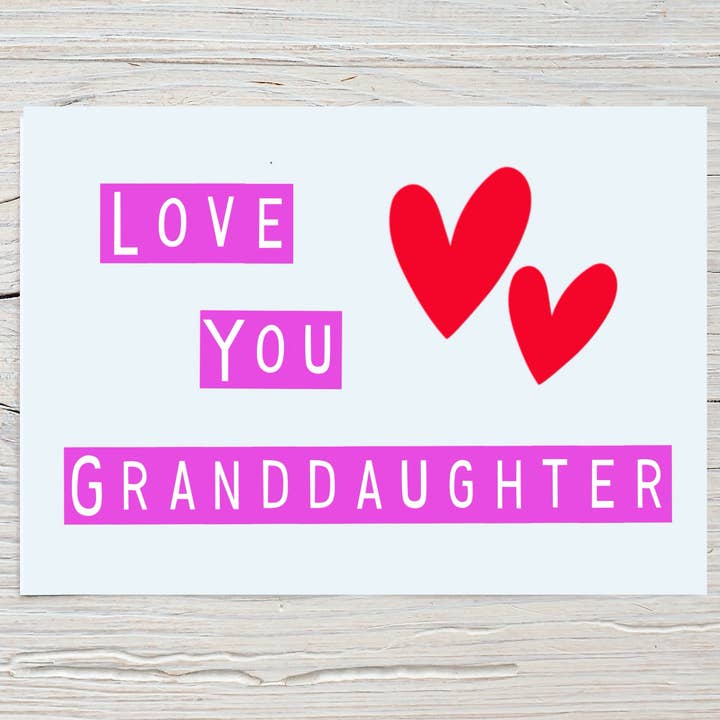 Valentine's Day Card for Granddaughter for wholesale by Card & Story