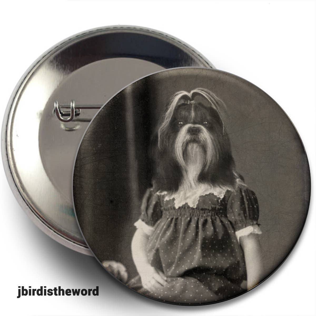 The Wild Oddisorium - Wholesale Lapel Pin/Button - Dog Buttons, Pins, Badges, POS, Funny Dogs in Clothes, Cute37