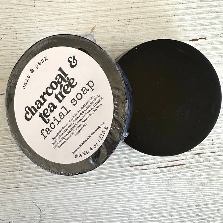 Soap Bar Activated Charcoal Facial Bar with Tea Tree for wholesale by Salt & Peak