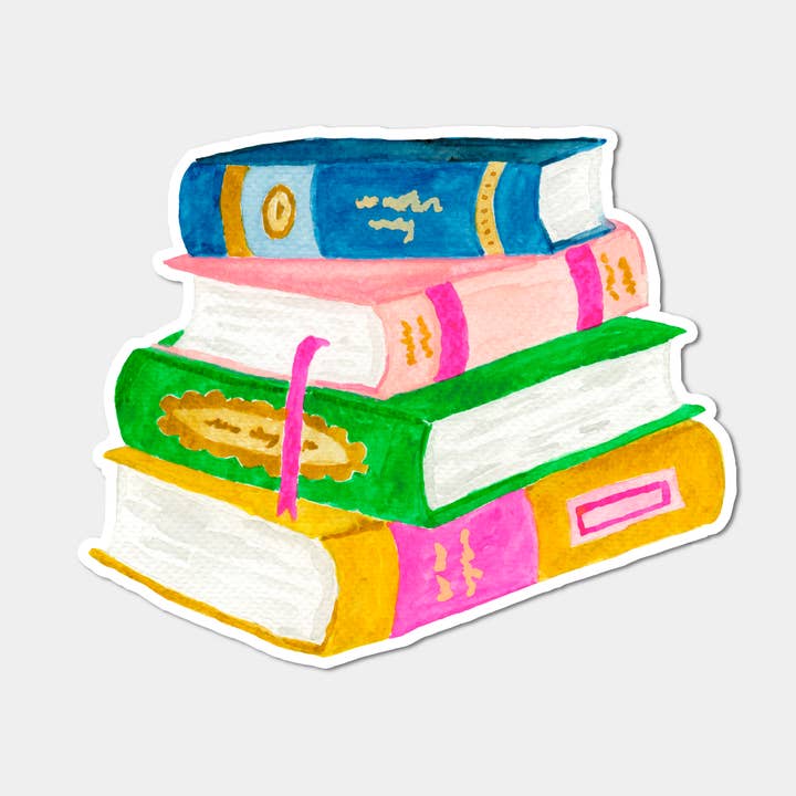 adesivi in vinile Book Stack per la vendita all'ingrosso da parte di Liesel Anne Studios