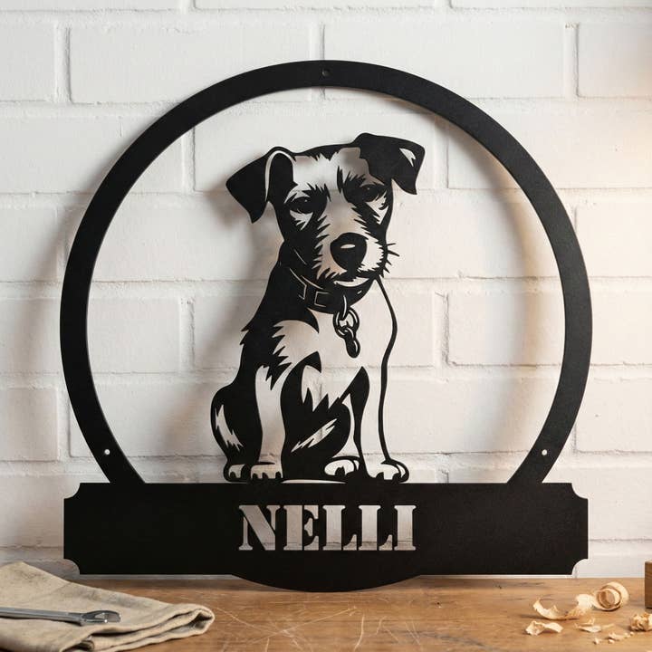 Jack Russell Terrier Metal Sign for wholesale by Teraskyltit.fi