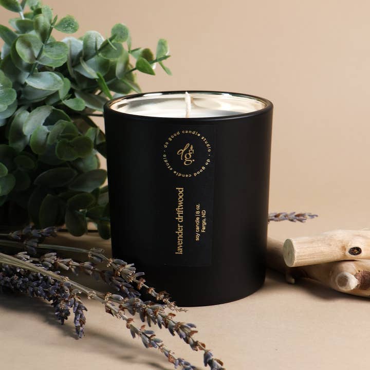 Do Good Candle Studio - Wholesale Jar/Filled Candle - Lavender Driftwood | Signature Black Collection| Soy Candle2