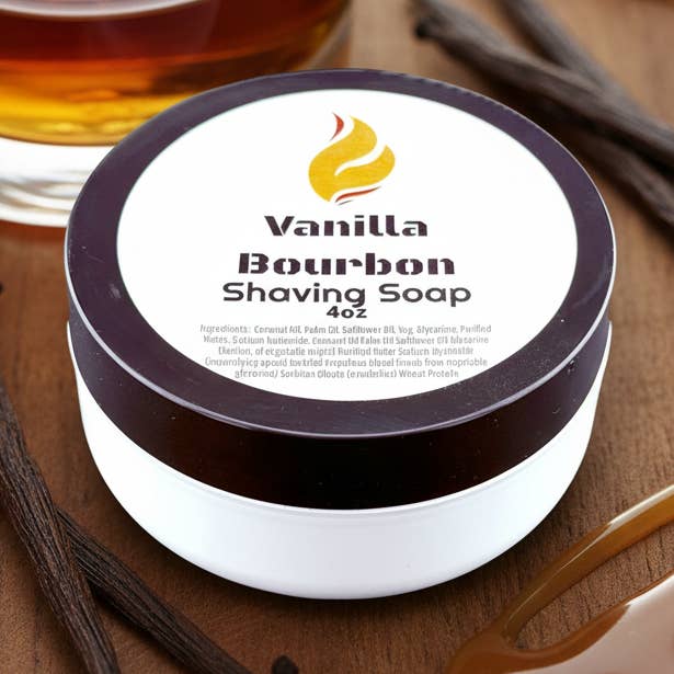 Vanilla Bourbon Shaving Soap for wholesale by Craft Fox Boutique