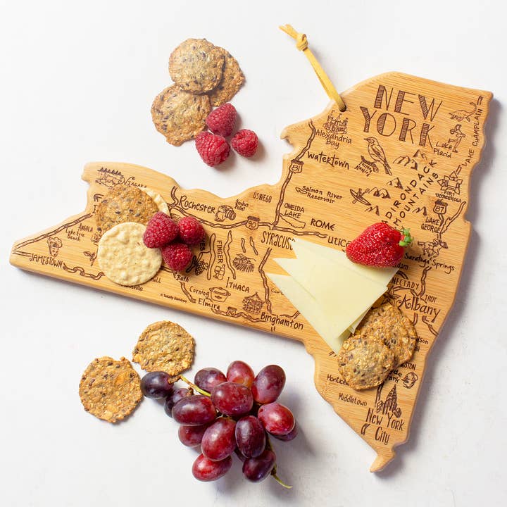 Totally Bamboo - Wholesale Cheese Board - Destination New York Cutting Board with Engraved Artwork1