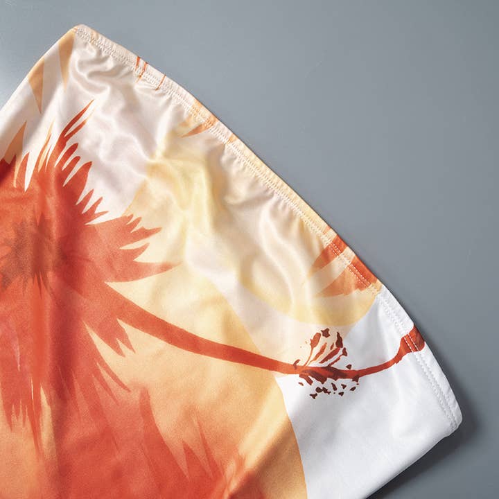 White Hawaii Hibiscus Floral Bandeau sleeveless tube dress for wholesale on Faire4