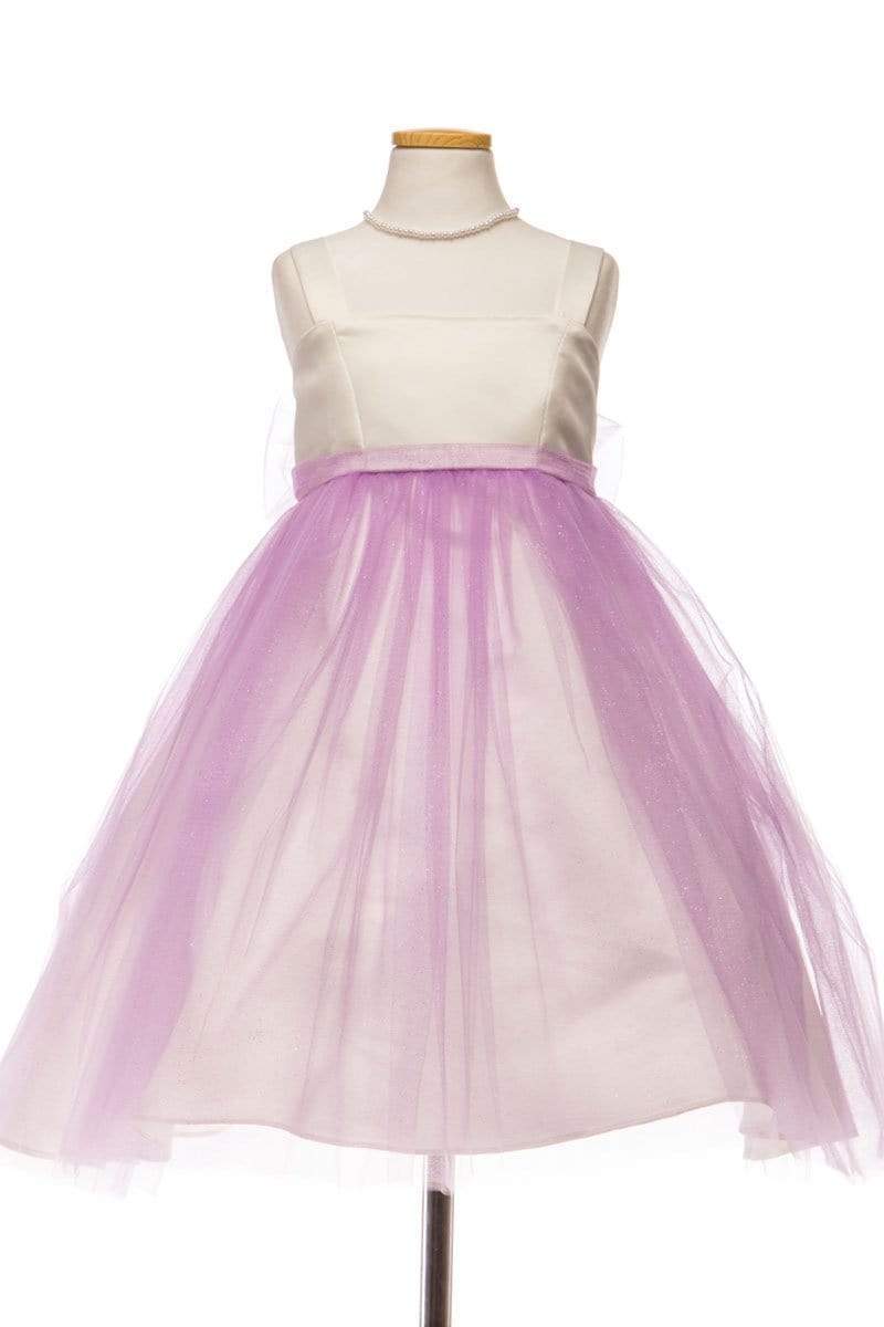 Petite Adele - Vente Robe – enfant - Robe Chloe en satin avec jupe en tulle pailleté0