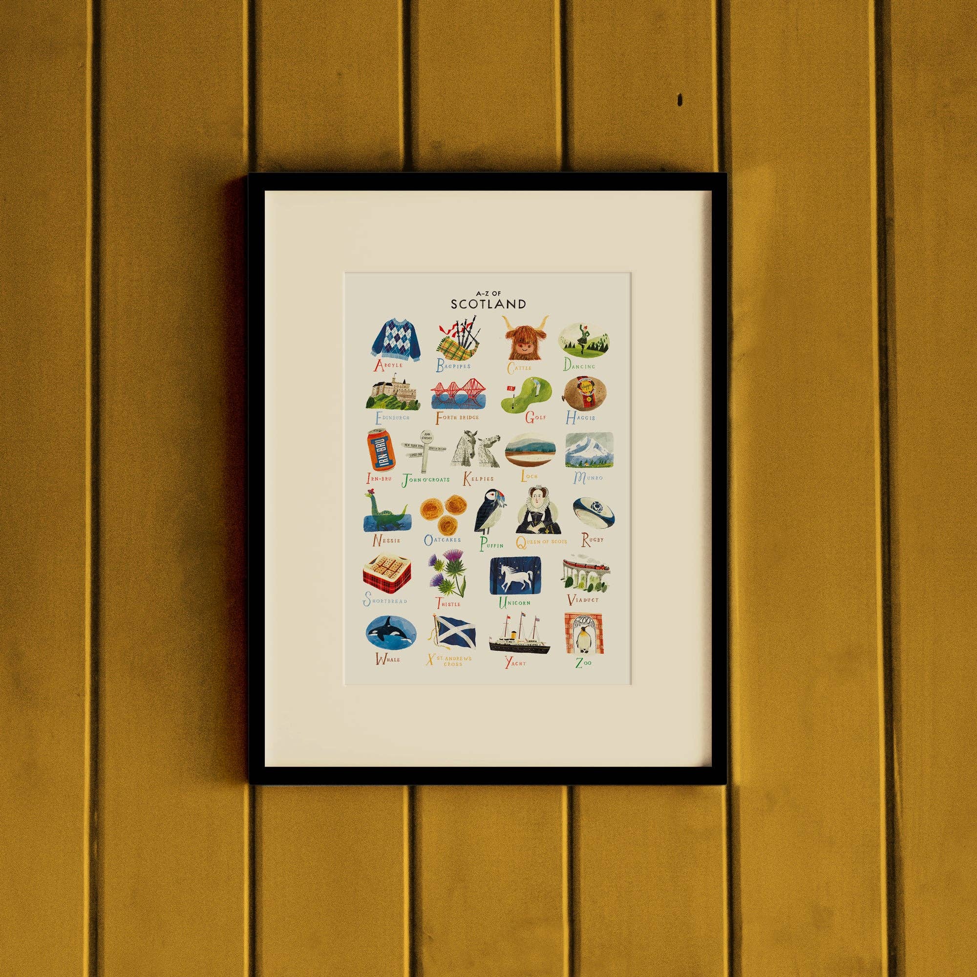 Oldfield Design Co – wholesale Art print – A-Z Scotland A3 Print4