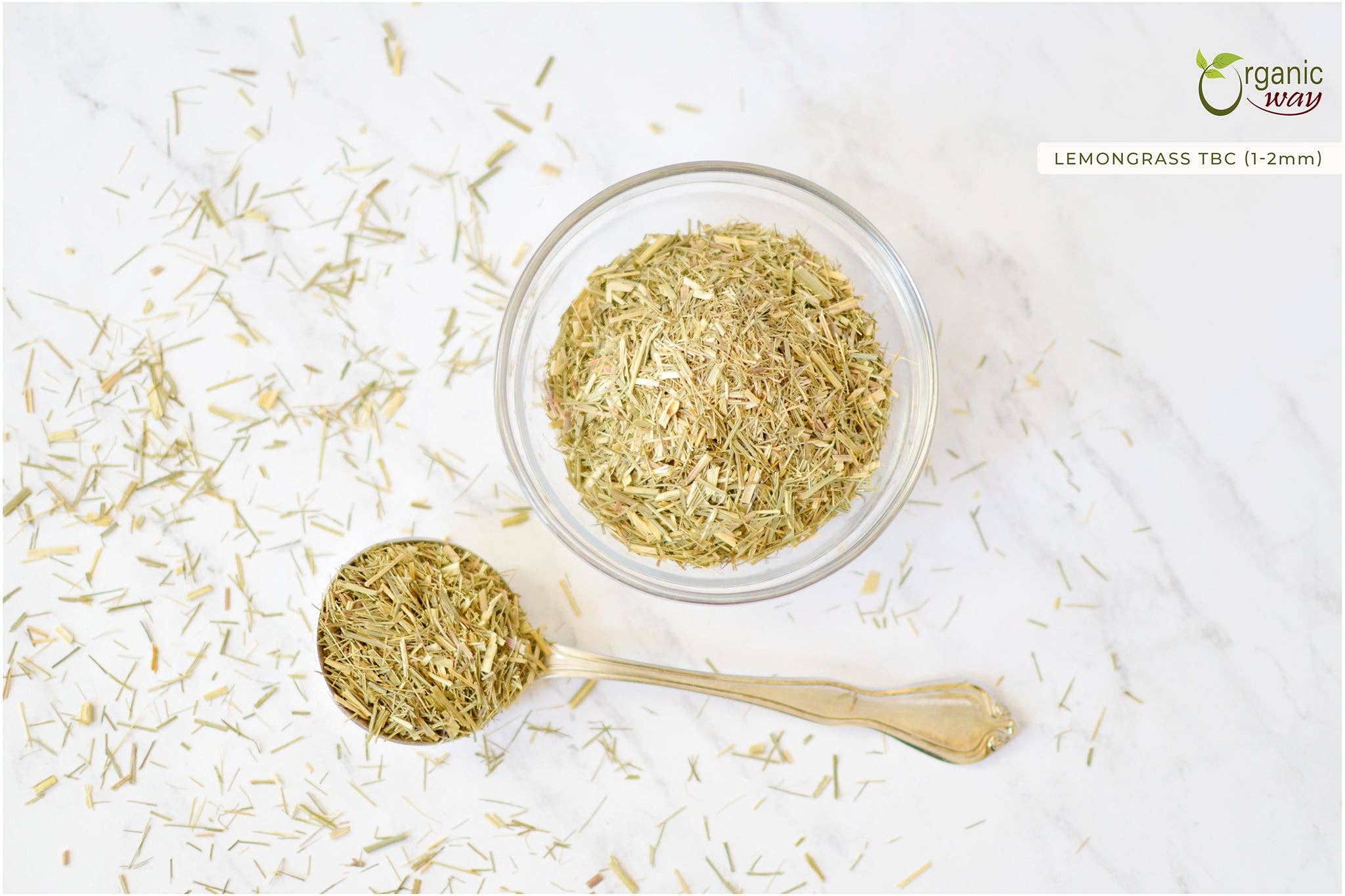 Organic Way LLC - Venta al por mayor Tés saludables/desintoxicantes - Hierba de Limón Seca Cortada Fina y Tamizada | Té de Hierbas (Cymbopogon citratus) - Certificado Kosher | Crudo, Vegano, No GMO y Sin Gluten | Certificado por USDA | Origen - India3