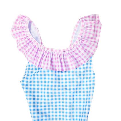 Flickans ”Gingham” Print Baddräkt för wholesale av Marco and Lizzy