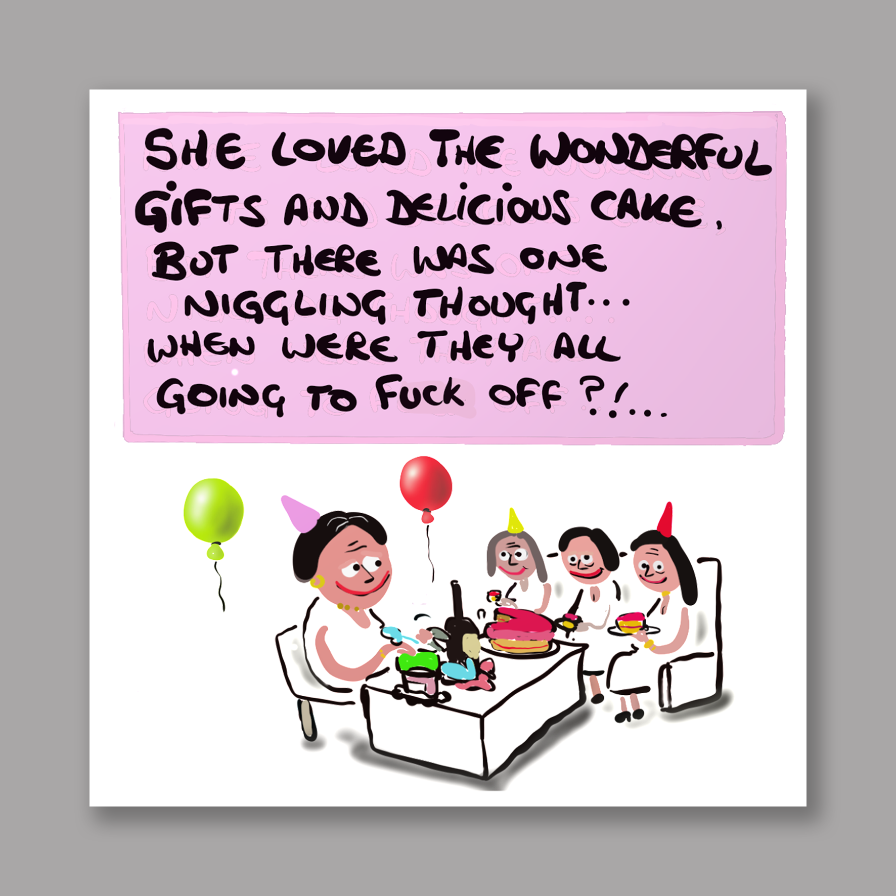 Do Something David – wholesale Birthday card – Niggling Thought0