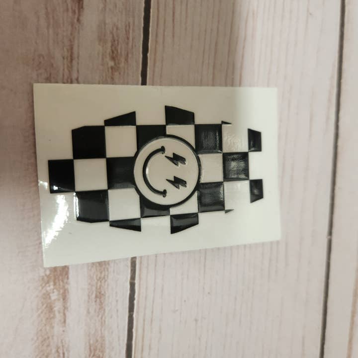 XPS DESIGN - Wholesale Sticker - 2inch UV DTF Decals for Hotel/Motel Key Chain-Checkered2