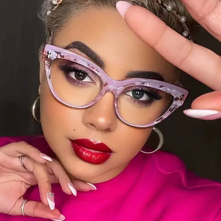 Colorblock Clear Lens Eyewear for wholesale by Yaya's Luxe Wholesale